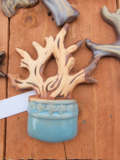 ceramic tree branches decorative ornaments tree trunks landscape succulent flower