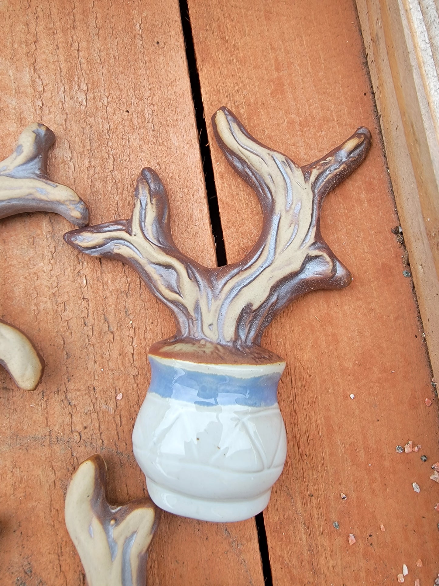 ceramic tree branches decorative ornaments tree trunks landscape succulent flower