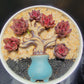 ceramic tree branches decorative ornaments tree trunks landscape succulent flower