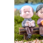 Mini figure grandparents 1 set ( grandpathers and bench)