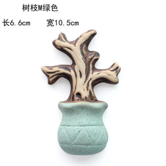 ceramic tree branches decorative ornaments tree trunks landscape succulent flower