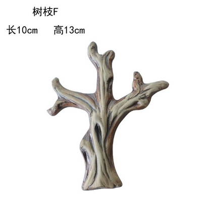 ceramic tree branches decorative ornaments tree trunks landscape succulent flower