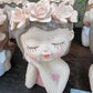 Cute girl Plant Pot with Drainage Holes