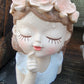 Cute girl Plant Pot with Drainage Holes