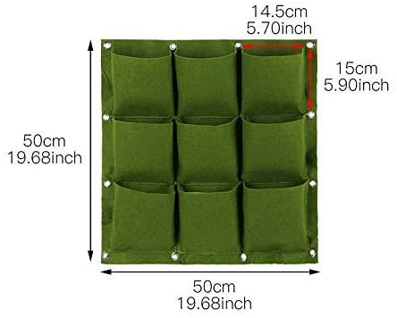 3 Pocket Garden Vegetable Flower Grow Non Woven Fabric Vertical Wall Hanging Planting Bag