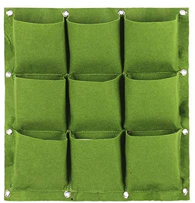 3 Pocket Garden Vegetable Flower Grow Non Woven Fabric Vertical Wall Hanging Planting Bag