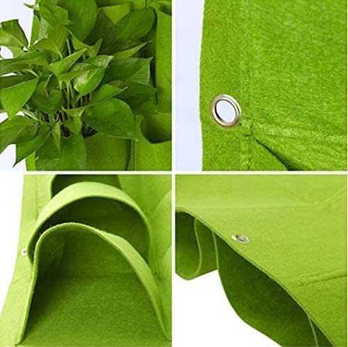 3 Pocket Garden Vegetable Flower Grow Non Woven Fabric Vertical Wall Hanging Planting Bag