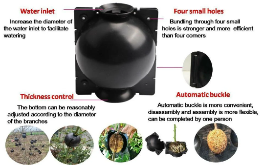 Air layering Plant High Pressure propagation ball Grafting Rooting Device Root growing ball